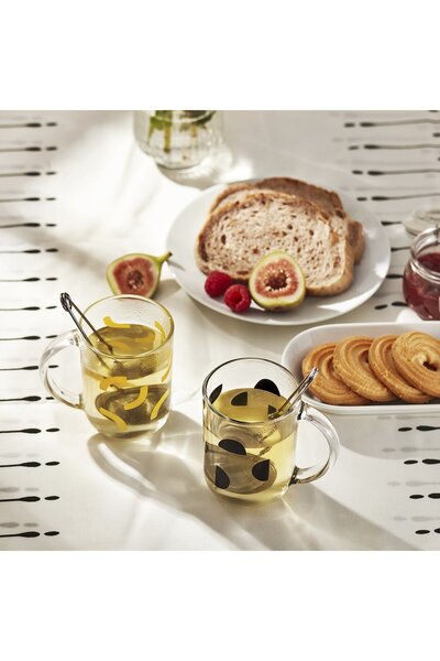 IKEA SKEDSTÖR Cup, Yellow/Black, 30 cl