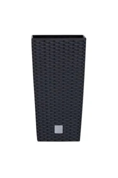 Prosperplast Διακοσμητική Γλάστρα, Μεταλλική Βάση, Ανθρακί, 39,5 x 18,5 x 19,5 cm, Θήκη Urbi σε Σχέδιο Μπετόν W