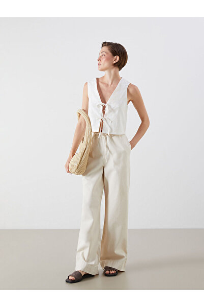 LC Waikiki Νέα σεζόν Wideleg γυναικείο τζιν παντελόνι - S5JG07Z8