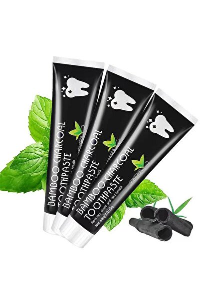 ivismile Set of 3 x Whitening and Detoxifying Toothpaste with Activated Bamboo Charcoal, 105g