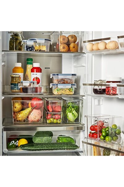 IKEA KLIPPKAKTUS Refrigerator Storage Basket, Transparent, 30 x 19 x 14 cm