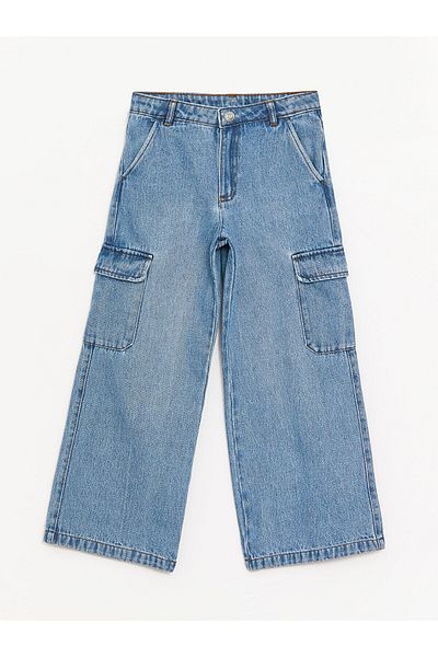 LC Waikiki Pantaloni de jeans pentru fete cu talie elastică reglabilă