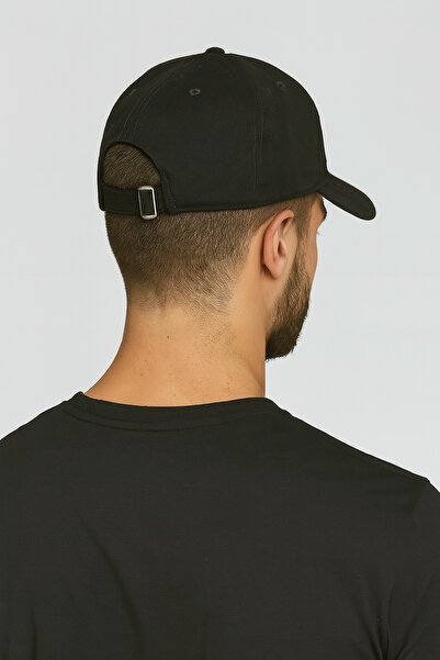 CosmoOutlet Men's Wake up and Live Written Adjustable Cap Model Black Hat