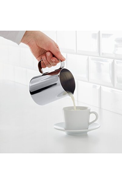 IKEA MÅTTLIG Milk Frothing Jug, Stainless Steel, 0.5 L