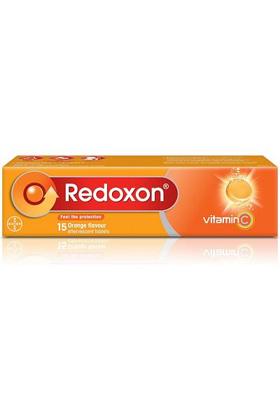 Redoxon أقراص فوارة برتقالية 1 جرام، 15 قرصًا