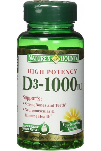 Nature's Bounty Vitamin D3 1000 Iu Immune Health, 120 Softgels (Pack Of 1)