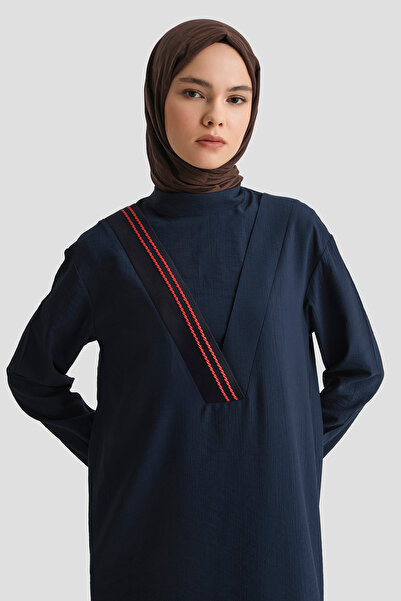 Armine Yeni Sezon Çilek Kumaş Kolları Ribanalı Tunik AYCI4143