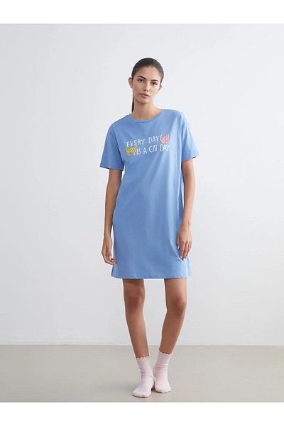 LC Waikiki Lcw Dream Crew Neck Printed Women's Nightdress (W5)
