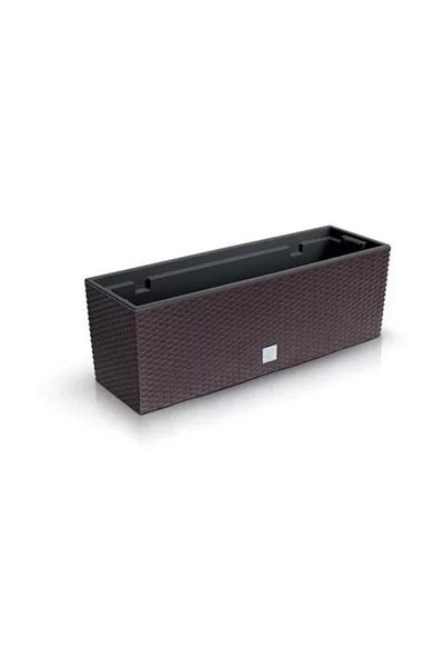 Prosperplast Decorative Planter, Rattan Imitation, Brown, 58 x 18 x 19.5 cm, Rato Case
