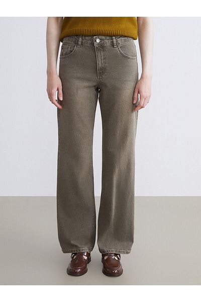 LC Waikiki Pantaloni de damă Straight Fit Pantaloni de jeans