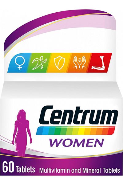 Centrum Multivitamin Tablets for Women, Pack of 60 Tablets