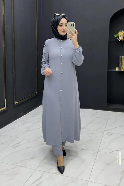 ALYA AYÇA TAKIM Tesettür 2li Tunik Pantolon Şık Tesettür Kombin
