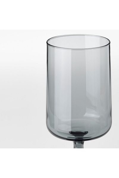 IKEA OMBONAD Glass, Grey, 41 cl