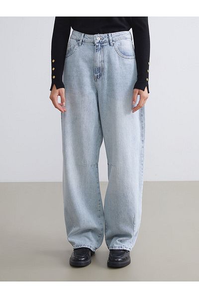 LC Waikiki Γυναικείο Jean Παντελόνι Baggy Fit