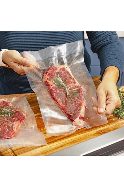 EMATTERIO Set 50 Pungi Vidat 25×17 cm, Reutilizabile Fără BPA, Rezistente la Temperaturi Înălțate