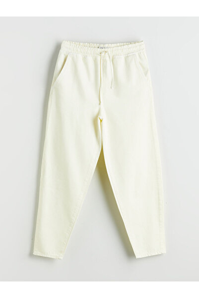 LC Waikiki Pantaloni de damă din blugi cu talie elastică cu balon de sezon no...