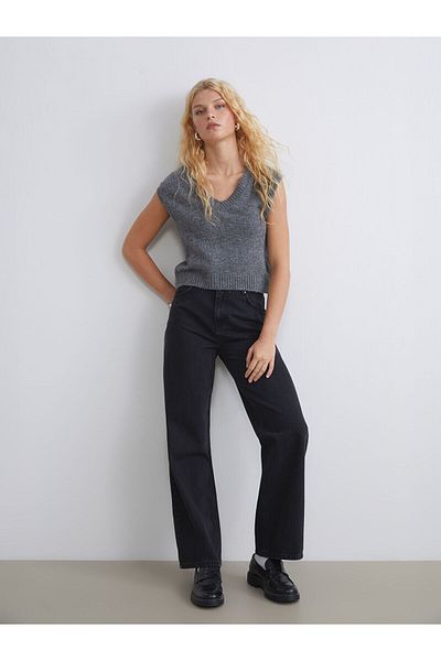 LC Waikiki Pantaloni de damă în jean Wideleg