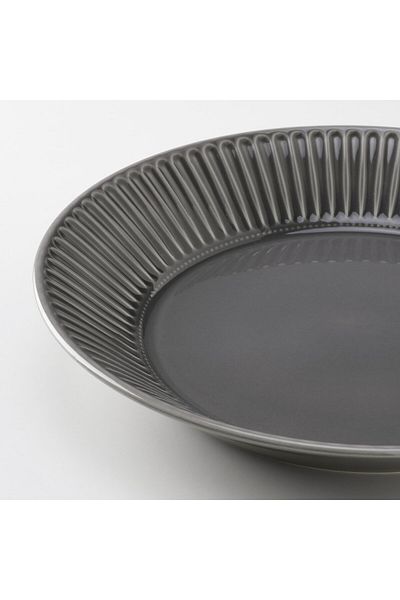 IKEA STRIMMIG Serving Plate, Stoneware Gray, 29 cm