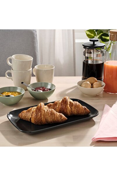 IKEA FÄRGKLAR Plate, Matte Dark Gray, 30 x 18 cm