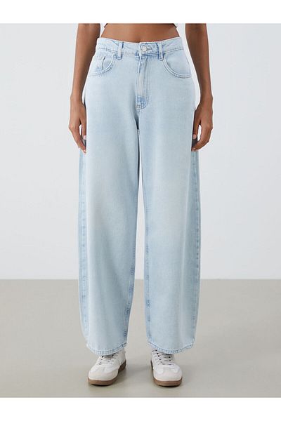 LC Waikiki Γυναικείο Jean Παντελόνι Baggy Fit