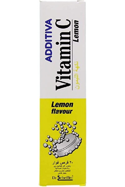 Additiva أقراص فيتامين سي الفوارة بنكهة الليمون، 1000 ملغ، 20 قرصًا