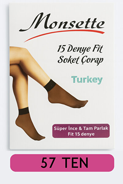 Kent Pazarı 15 Denye Fit Soket Çorap 1 Çift