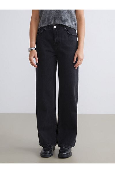 LC Waikiki Pantaloni de damă în jean Wideleg