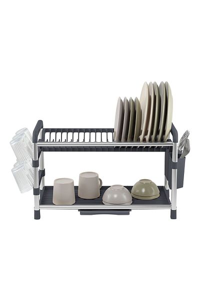 SAFA Multifunctional 2-Tier Stainless Steel Dish Drying Rack for Dishes, Tableware, and Kitchen Supplies