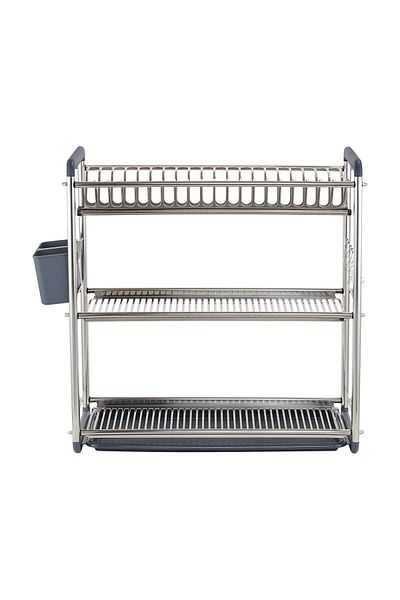 SAFA Multifunctional 3-Tier Stainless Steel Dish Drying Rack for Dishes, Tableware, and Kitchen Supplies