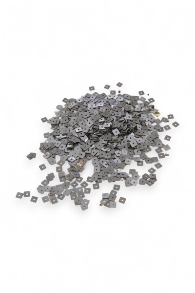 Serhat Aksesuar ve El İşçilik ترتر مربع رمادي داكن 5x5 ملم (20 جرام 250 قطعة)