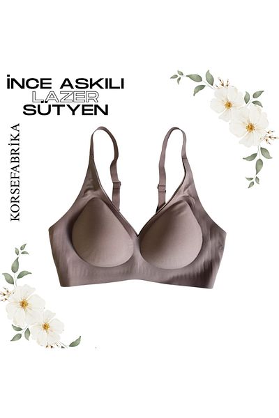 korsefabrika trend mood store Thin Straps Laser Cut Pads - Invisible - No Trace - No Balens Collecting Push up Seamless Bra