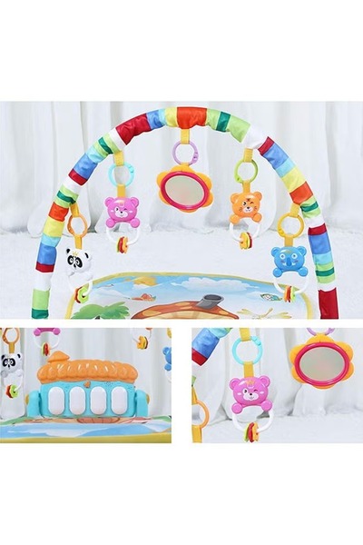 rexa سجادة لياقة بدنية محمولة خفيفة الوزن وناعمة ومريحة مع إضاءة موسيقية للأط...