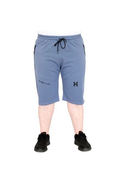 cusseli Plus Size Men's Shorts 2 Thread Piece U25504 Blue