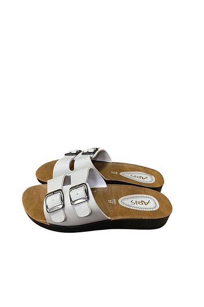 POLEX Women's Double Buckle Flat Sole Slippers