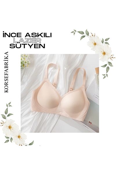 korsefabrika trend mood store Thin Straps Laser Cut Pads - Invisible - No Trace - No Balens Collecting Push up Seamless Bra