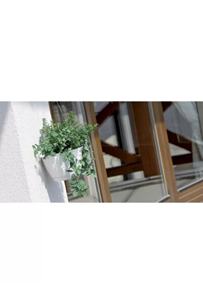 Prosperplast Ghiveci decorativ cu lanț, Prosperplast, Rato Round, rotund, alb, 24,3 x 16 cm