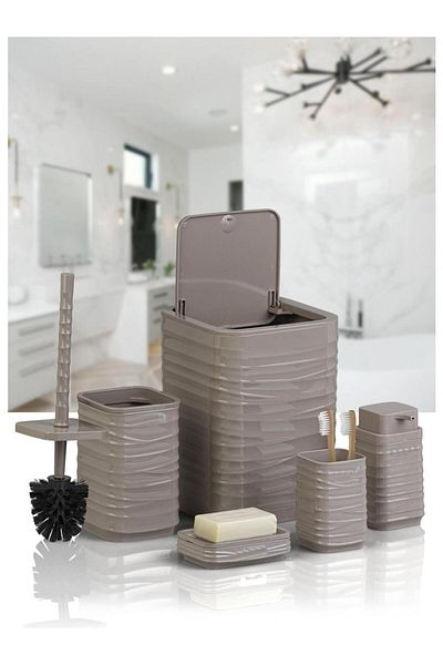 Altabi Set de baie Plastic Mink Color 5 Bucati