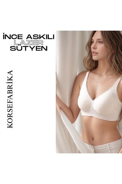 korsefabrika trend mood store Thin Straps Laser Cut Pads - Invisible - No Trace - No Balens Collecting Push up Seamless Bra