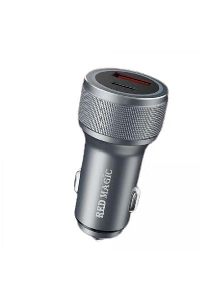 GENERAL Red Magic 38W Metal Car Charger - Dual PD + QC3.0 Fast Charging Ports