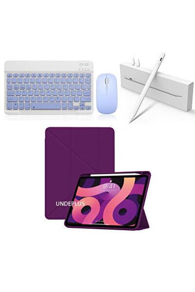 Covpor Apple iPad 10.NESİL 10.9 ve 11. NESİL A16 Uyumlu Origami Kılıf Mor+ Bl...