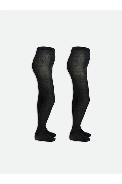 LC Waikiki Lcw Kids Basic Girls Pantyhose 2-Piece (W5)