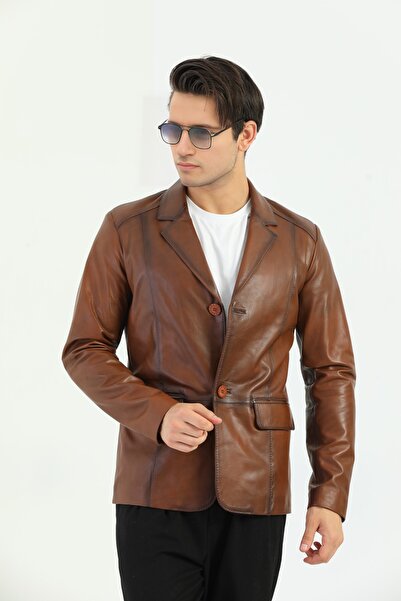 LAKECH LEATHER ERKEK BLAZER DERİ CEKET