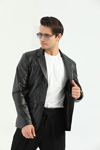 LAKECH LEATHER ERKEK BLAZER DERİ CEKET