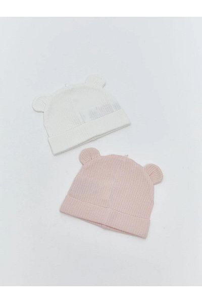 LC Waikiki Lcw Baby Baby Girl Beanie with Ear Detail 2-Piece (W5)