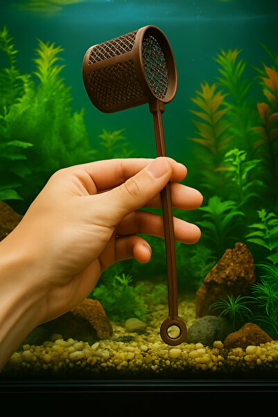 K×MING Balık Yakalama Kepçesi Karışık Renk Mini Akvaryum Kepçesi Büyük Akvary...