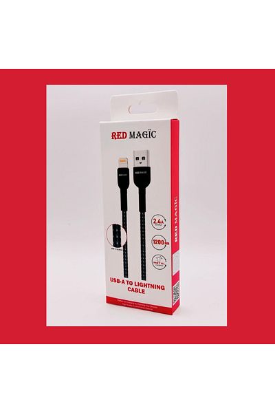 GENERAL Red Magic Smart Cable for iPhone, Cut and Bend Resistant Fabric