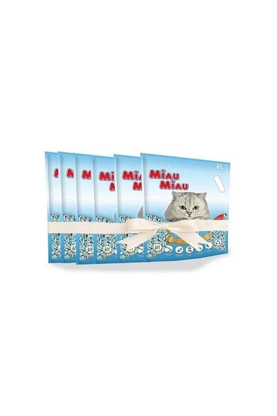 MIAU MIAU Set 6 Buc X Asternut Igienic Pentru Pisici Miau Miau, Tofu Baby Powder, 6L