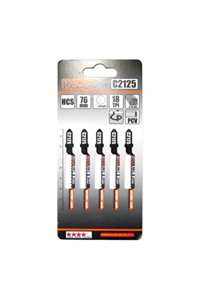 richmann Panza, lama, fierastrau pendular, pentru lemn, HCS, prindere tip T, taiere curbata, 18 TPI, set 5 bu