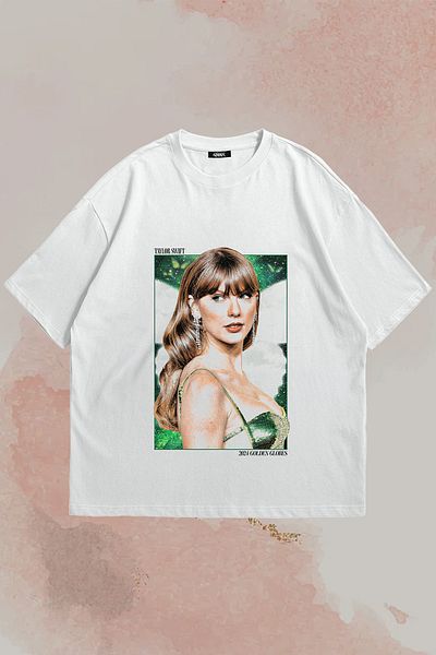 Grove Fashion Taylor Swift Golden Printed Unisex Oversized T-Shirt