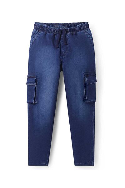 Pine kids Pine Kids Denim Washed Jeans with Pockets - Navy Blue